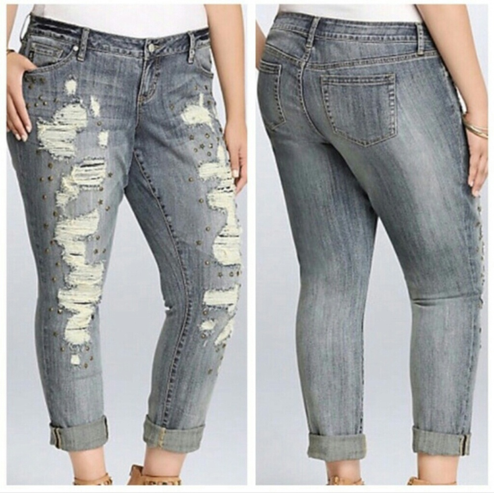Super Badass Embellished Destressed Capris